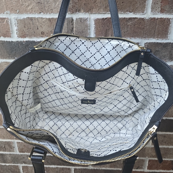 Kate Spade Black Leather Tote - Picture 6 of 14